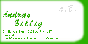 andras billig business card